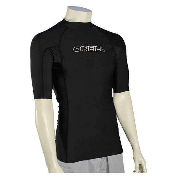 Maglia Rash Guard O'Neill Basic Skins Uomo - Manica Corta, Poliestere/Elastan - Foto 7